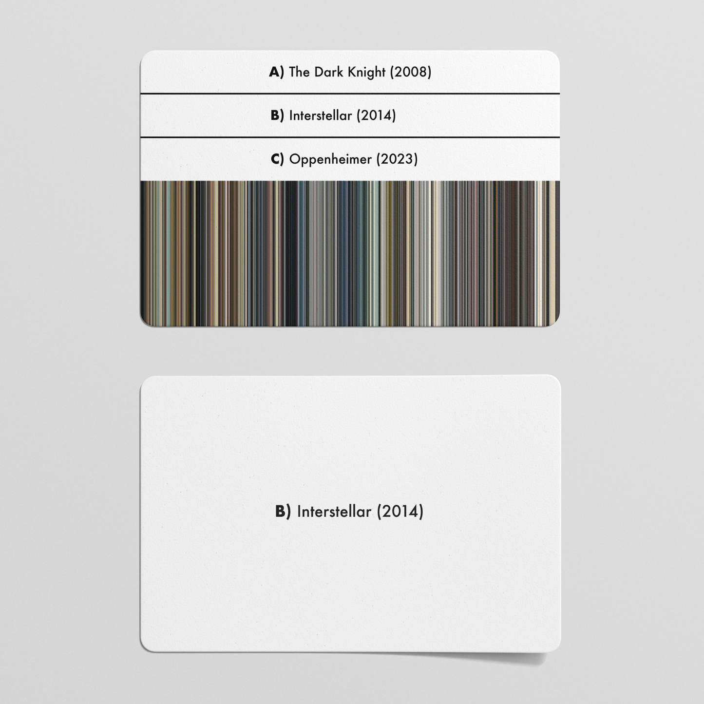 Movie LUTs Card Game